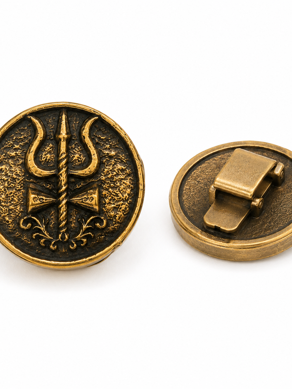 Trishul Shakti Heritage Gold Button Cover