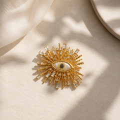 Radiant Celestial Evil Eye Brooch