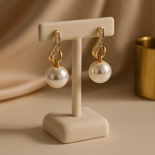 Pearl Whisper Drop Earrings