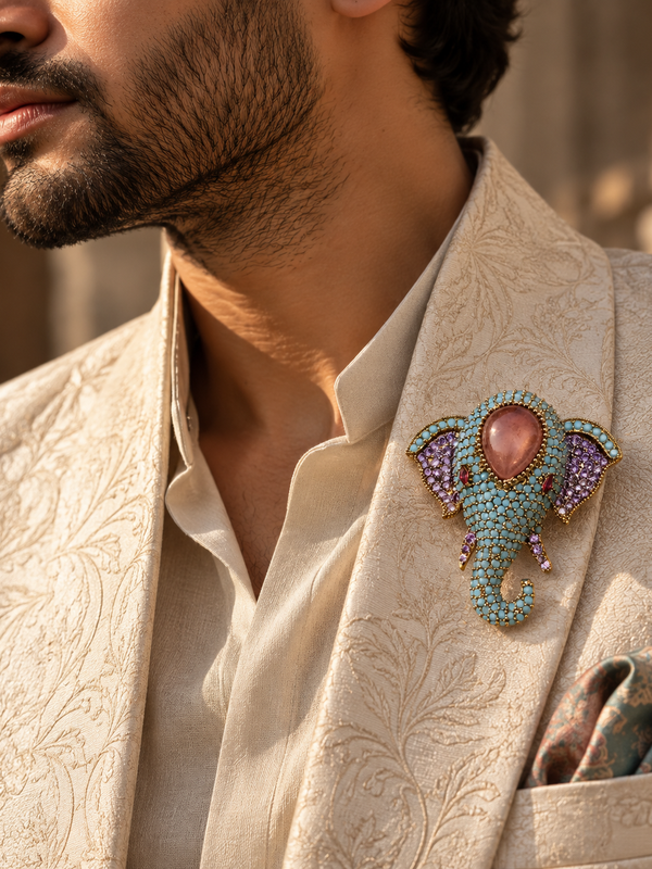 Aira Elephant Brooch