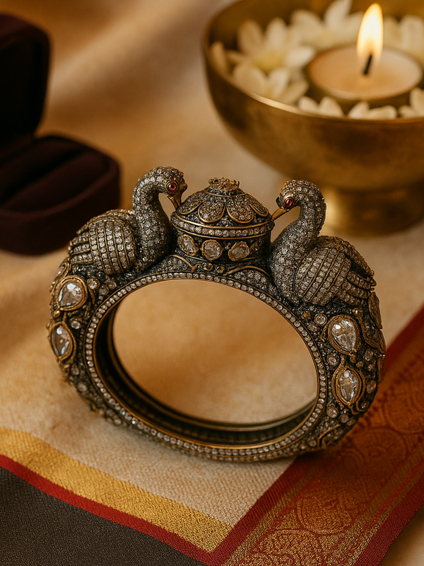 Regal Swan Kundan Heritage Bangle