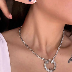 Celestial Diamond Neelam Necklace Set