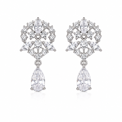 Elara Crystal Drop Earrings