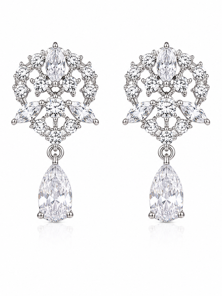 Elara Crystal Drop Earrings