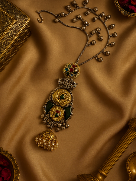 Heritage Jhumka with Ear Chain