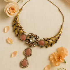 Blush Rose Vintage Charm Necklace Set