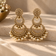 Noor Pearl Chandbali Earrings