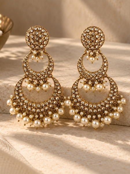 Noor Pearl Chandbali Earrings