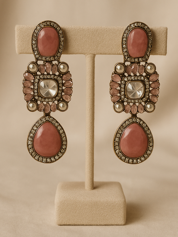 Blush Rose Vintage Charm Necklace Set
