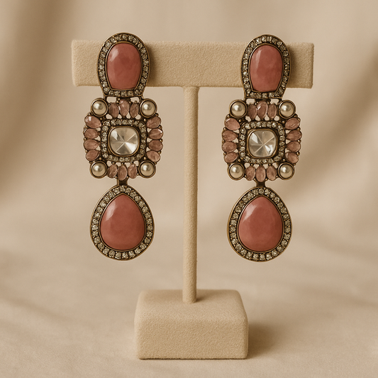 Blush Rose Vintage Charm Necklace Set