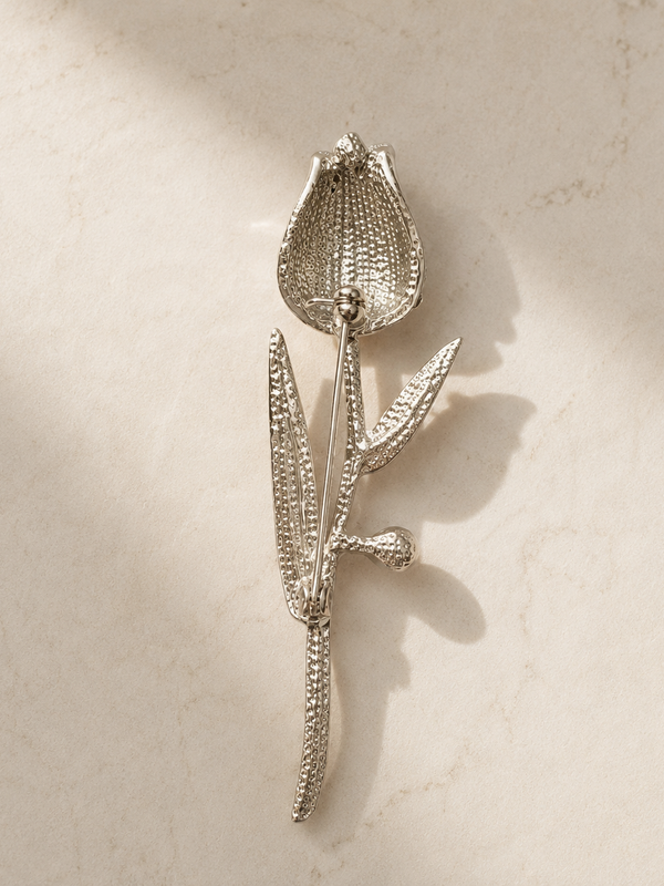 Emerald Bloom Tulip Brooch