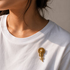 Celestial Pearl Symbol Brooch