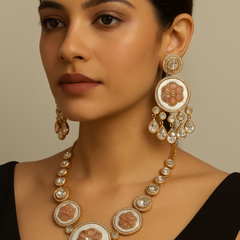 Noorjahan Polki Floral Necklace Set