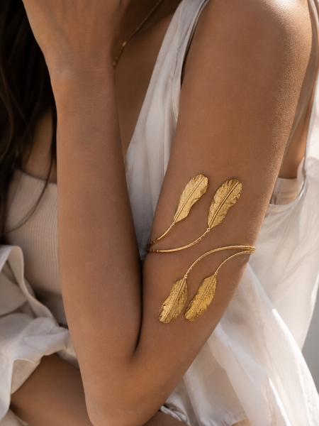 Zephyra Feather Arm Cuff