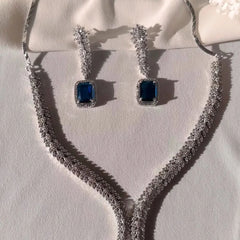 Midnight Sapphire Diamond Necklace Set