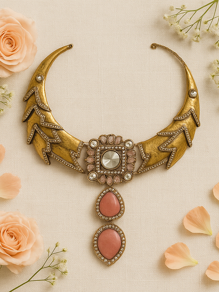 Blush Rose Vintage Charm Necklace Set