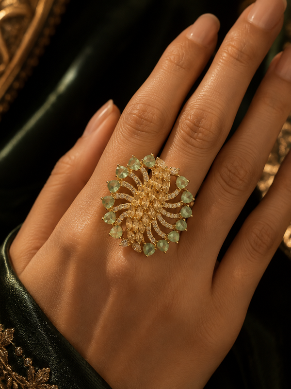 Aurelia Mint Statement Ring