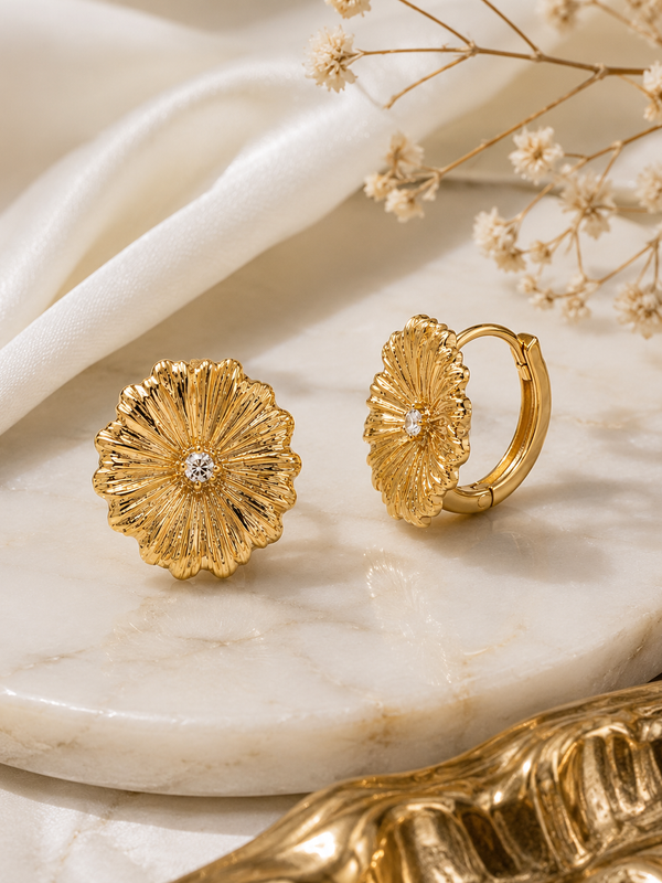 Soleil Bloom Hoop Earrings