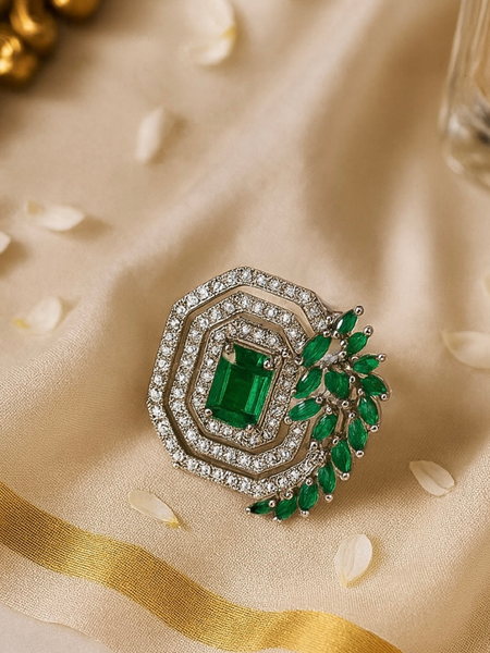 Iqra Emerald Diamond Ring