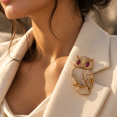 Rakta Drishti Owl Brooch