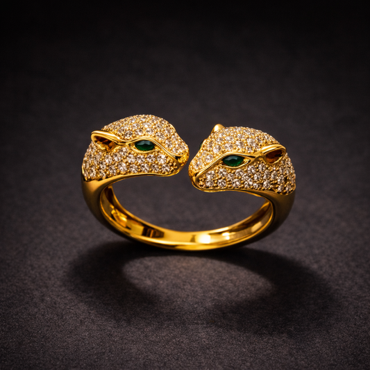 Dual Head Gold-Plated Ring
