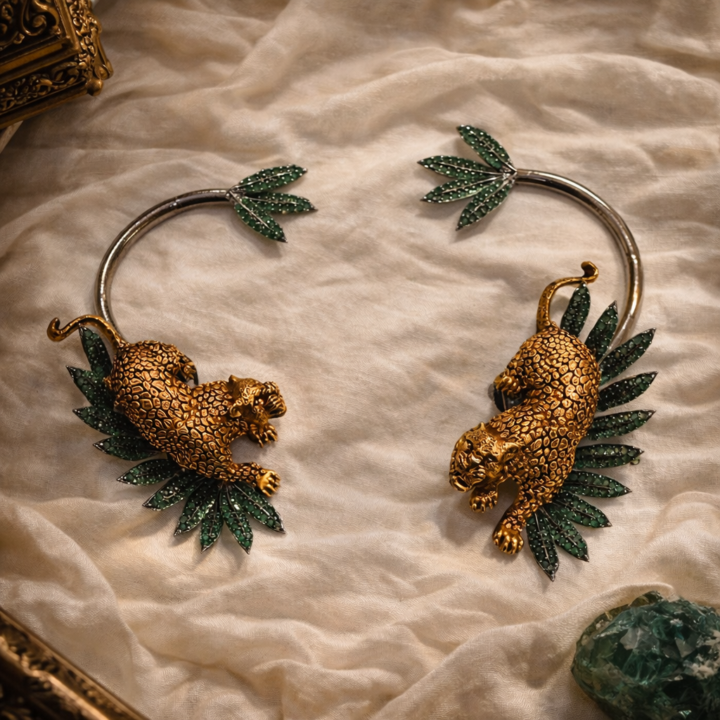 Emerald Panther Royale Statement Set