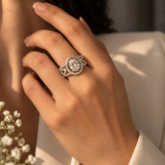 Aurelia Oval Halo Statement Ring
