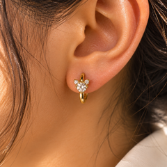 Luna Fauna Diamond Huggie Earrings