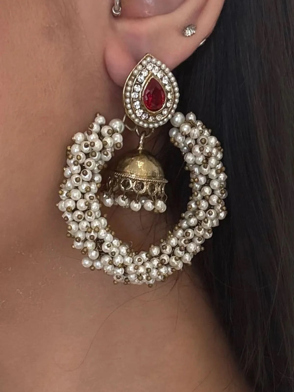 Aarohi Pearl Ember Earrings