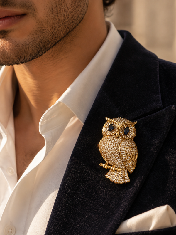 Nocturne Owl Brooch