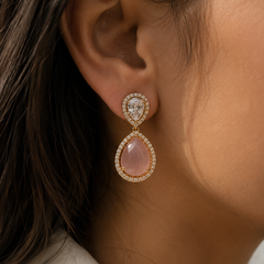Gulnaar Blush Drop Earrings