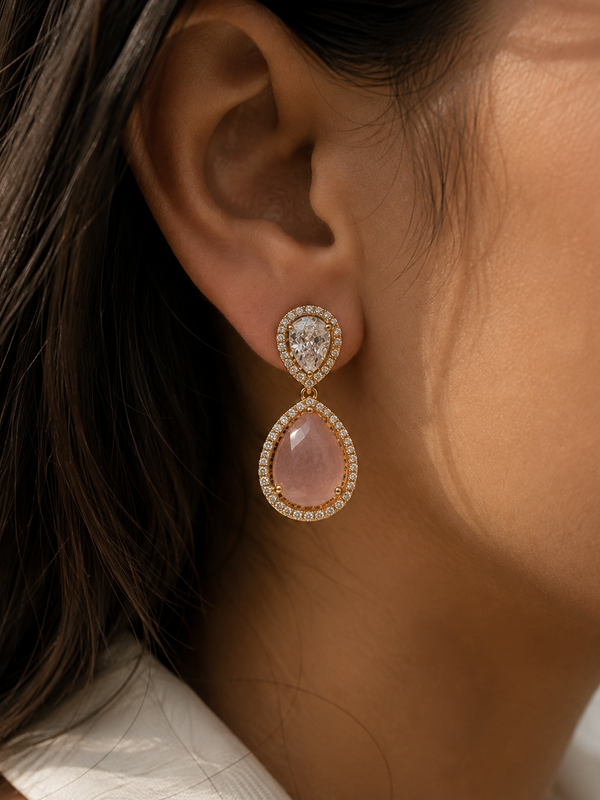 Gulnaar Blush Drop Earrings