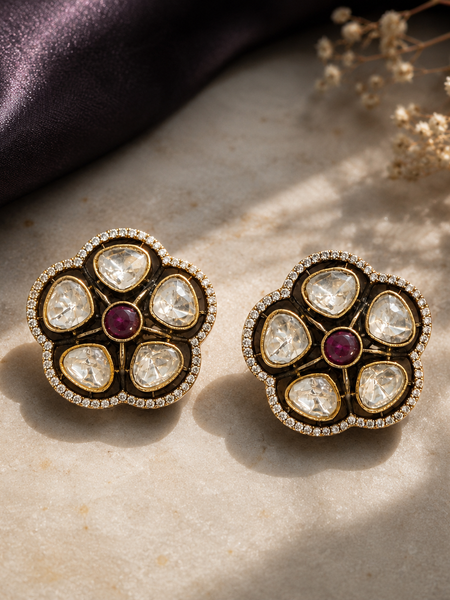 Gulnaar Polki Stud Earrings