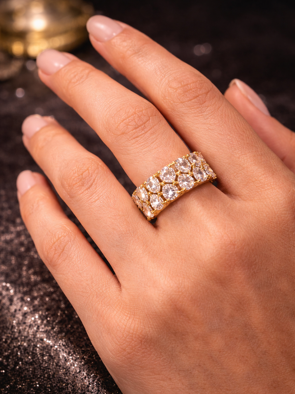Lumière Crystal Band Ring