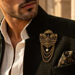 Rajvansh Royal Elephant Brooch