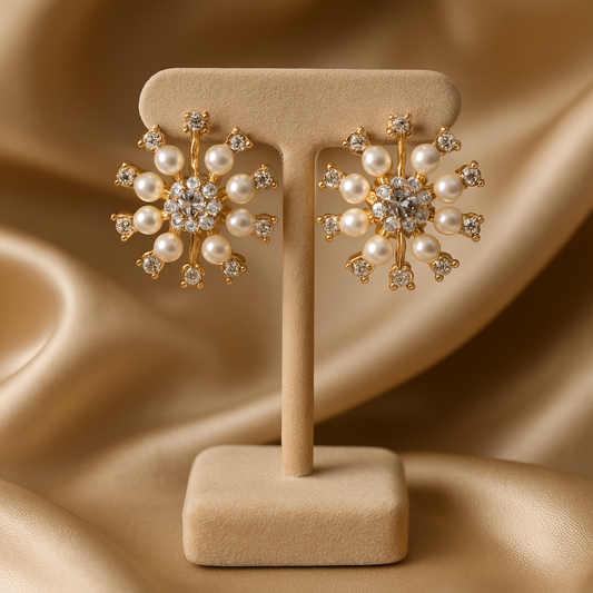 Opaline Star Bloom Studs