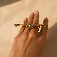 Mayura Two-Finger Statement Ring