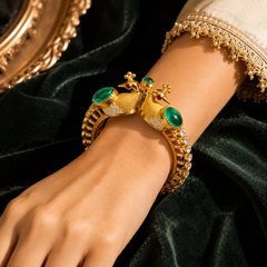 Mayura Emerald Peacock Bracelet