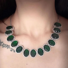 Emerald Aura Luxe Necklace Set