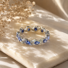Sapphire Wave Eternity Ring