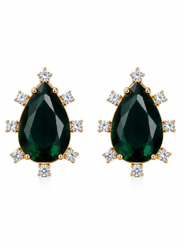 Emerald Solstice Statement Studs