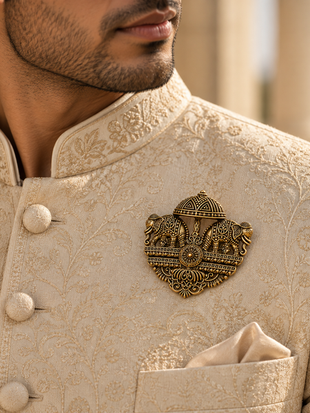 Rajvansh Royal Elephant Heritage Brooch – Classic Edition