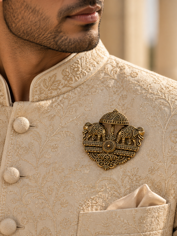 Rajvansh Royal Elephant Heritage Brooch – Classic Edition