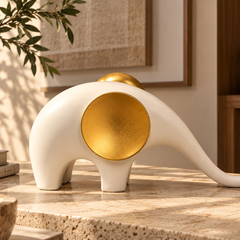 Ivory & Gold Serenity Elephant Sculpture