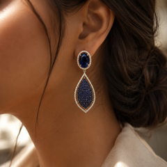 Neelam Midnight Drop Earrings