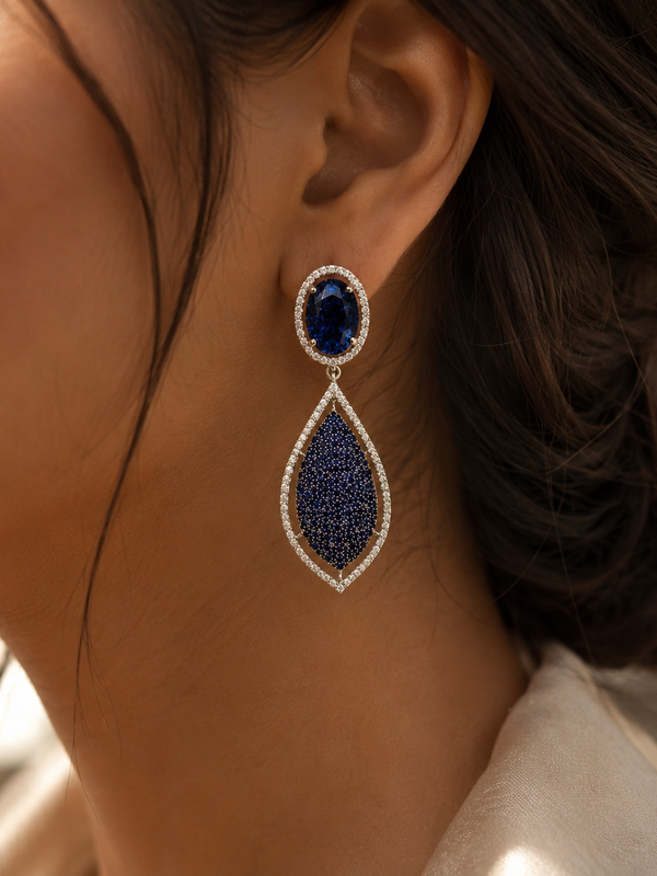 Neelam Midnight Drop Earrings