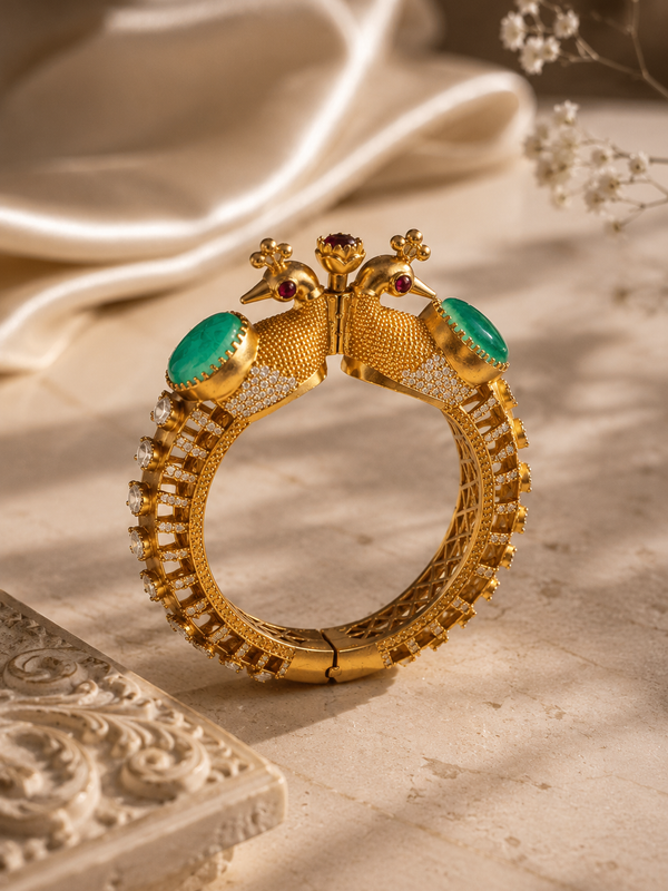 Mayura Mint Peacock Bracelet
