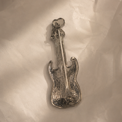 Rockstar Crystal Guitar Brooch