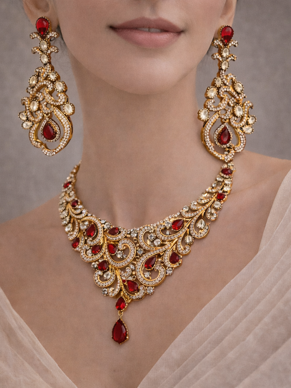 Ruby Royale Heritage Necklace Set
