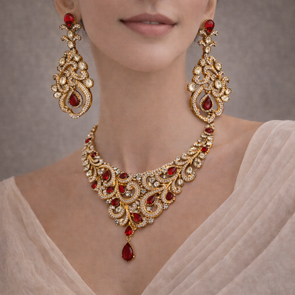 Ruby Royale Heritage Necklace Set